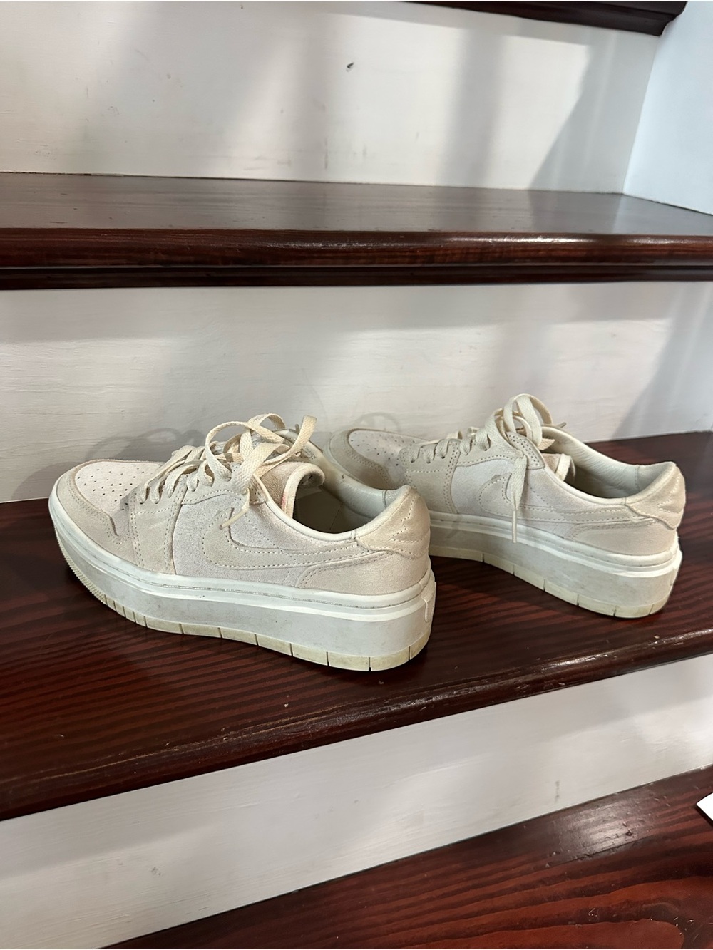 Jordan Women’s Platform Sneakers in Cream